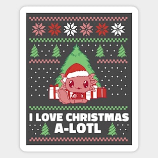 Ugly Christmas Axolotl Magnet